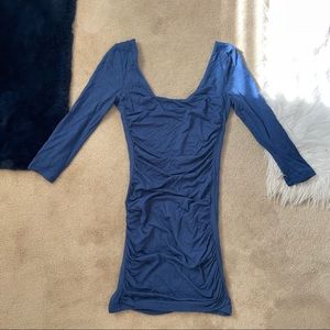 Blue bodycon mini dress